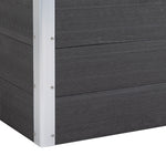 Raised Garden Bed Planter, Weatherproof WPC/Aluminum, 100x50x50cm, Grey
