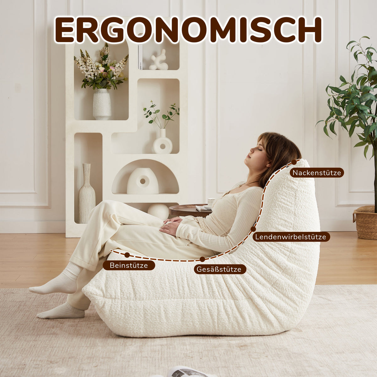 Togo Style Floor Lounge Chair Armless Memory Foam - Chenille