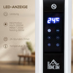 Heater Fan Electric, 2180W 3 Warm Levels 24-Hour Timer, Steel White