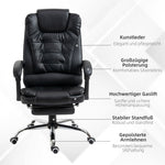 Office Chair, Footrest Desk Chair, Adjustable Backrest, Height Adjustable, Black