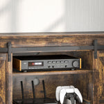 TV Cabinet, Stand for TVs up to 60 inches, 2 Cabinets 2 Shelves, Brown
