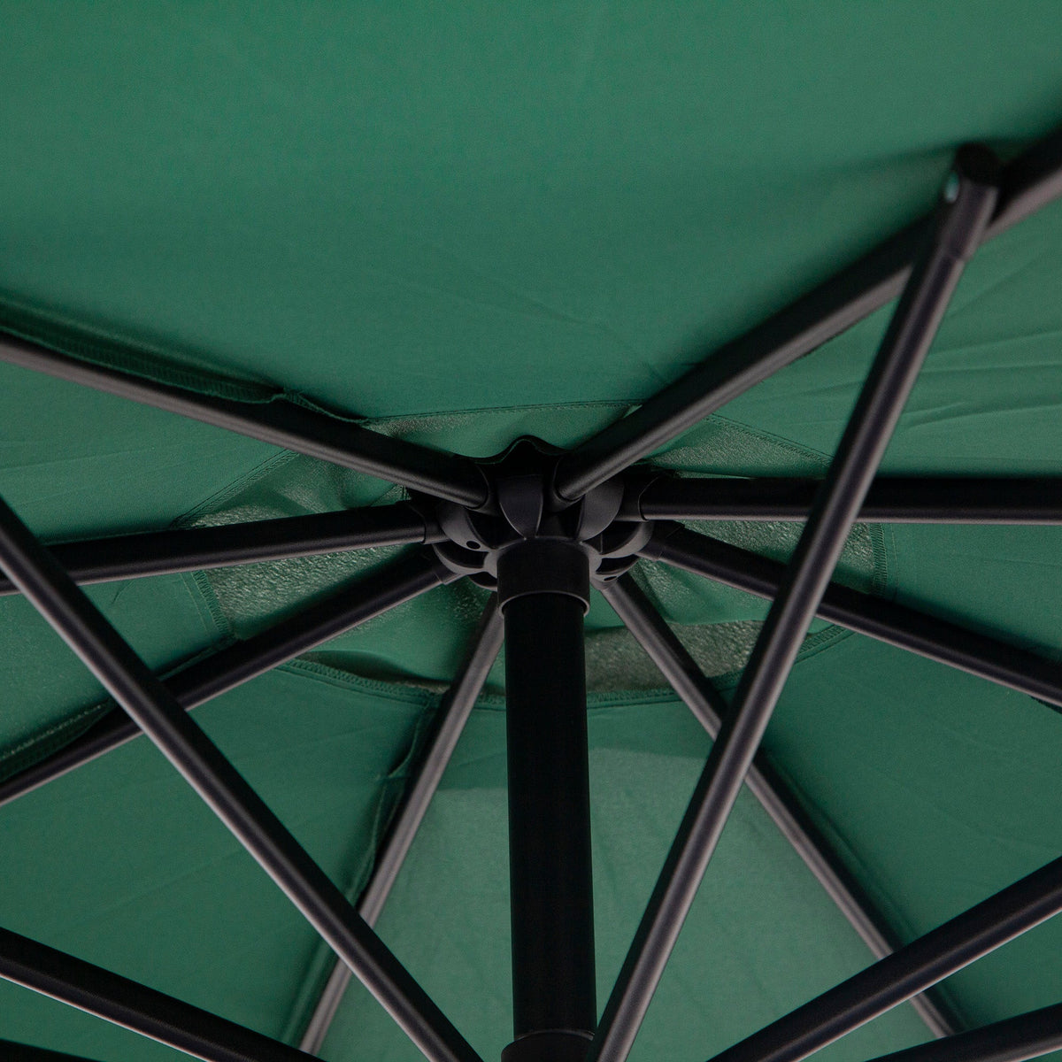 Cantilever Parasol Crank Sunshade Steel Frame Ø2.95x2.45m Green Polyester