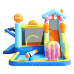 Children's Bouncy Castle Multifunctional Outdoor Water Park + Trampoline, Slide, 450W Blower