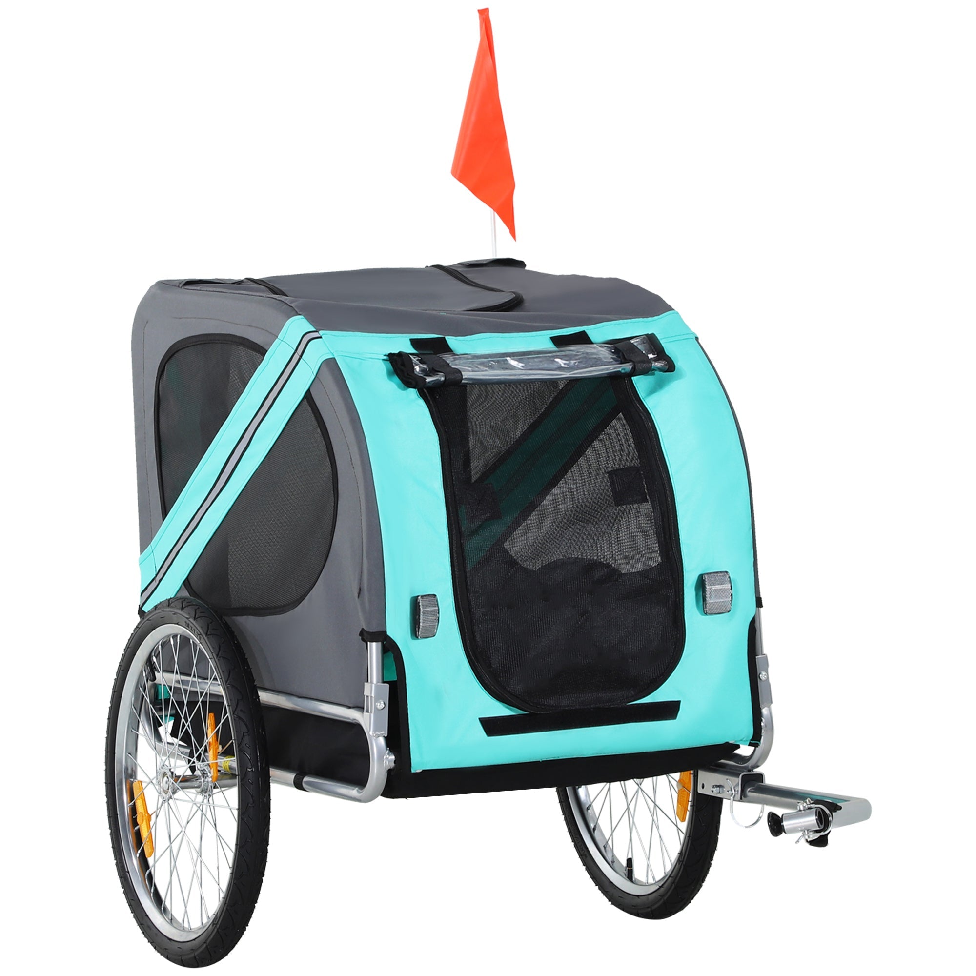 Dog Trailer, Bicycle Transporter, Oxford Fabric, Green