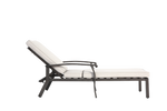 Lounge Patio Chair, Adjustable Reclining Aluminum, Waterproof Beige Cushion