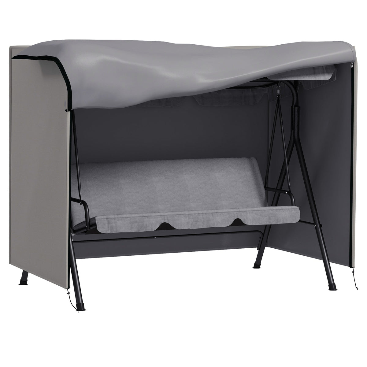 Garden Swing Cover, Protective, Waterproof, Sun Protection, Oxford Grey