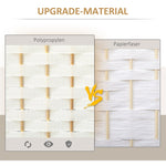 Room Divider 6-Panel Foldable Privacy Screen, White