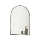Arched Mirror, Wall/Vanity Decor for Bathroom/Living Room, Silver