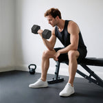 Dumbbell Knurled Handle 1x20kg Cast Iron