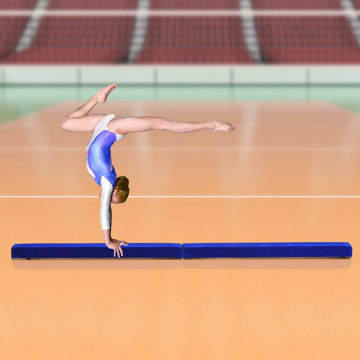 Balance Beam Foldable, 210 cm, 120 kg, Blue