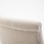 Recliner Chair, Back Cushion, Linen-Look, Cream White