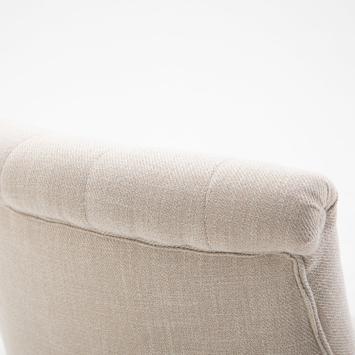 Recliner Chair, Back Cushion, Linen-Look, Cream White