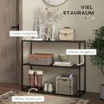 Console Table, 2 Levels, Anti-Tip Device, Steel