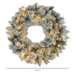 Christmas Wreath, LED Lighting, Red Berries, Green