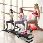 Aerobic Stepper 68.5cm (27") Adjustable Height Workout Step Platform Gray