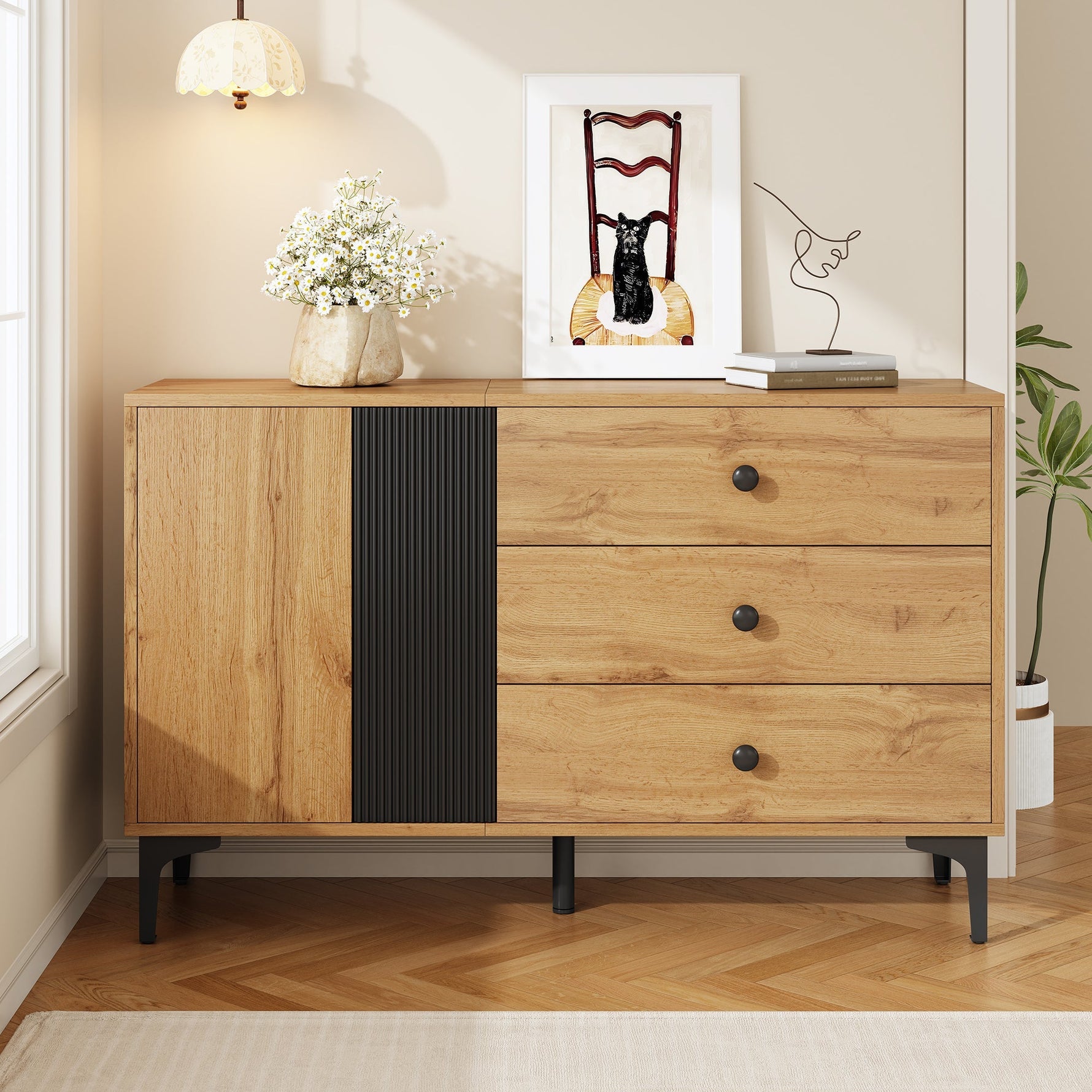Modern Sideboard Buffet Storage Cabinet 120x35x76 cm