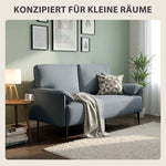 2-Seater Sofa Thick Cushions - Velvet Gray