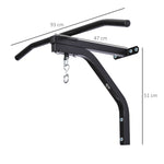 Punching Bag Wall Mount Bracket with High Load Capacity, Black Steel