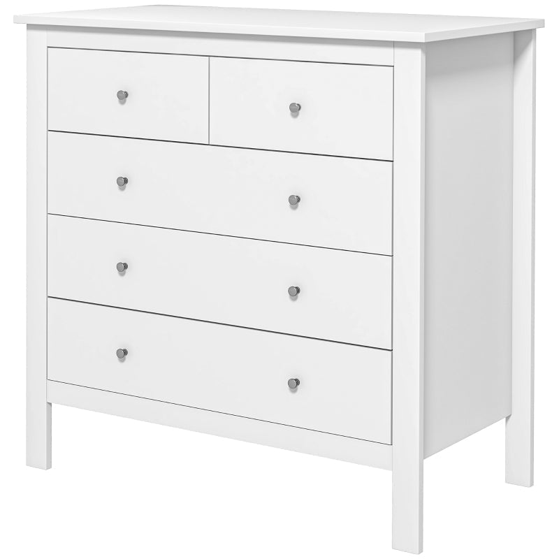 Chest of Drawers Sideboard, Quiet Opening/Closing, Anti-Tip, White