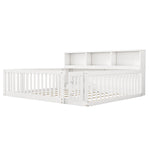 Daybed Sofa Bed 140x200cm Storage Compartment Slatted Base Pine Wood White