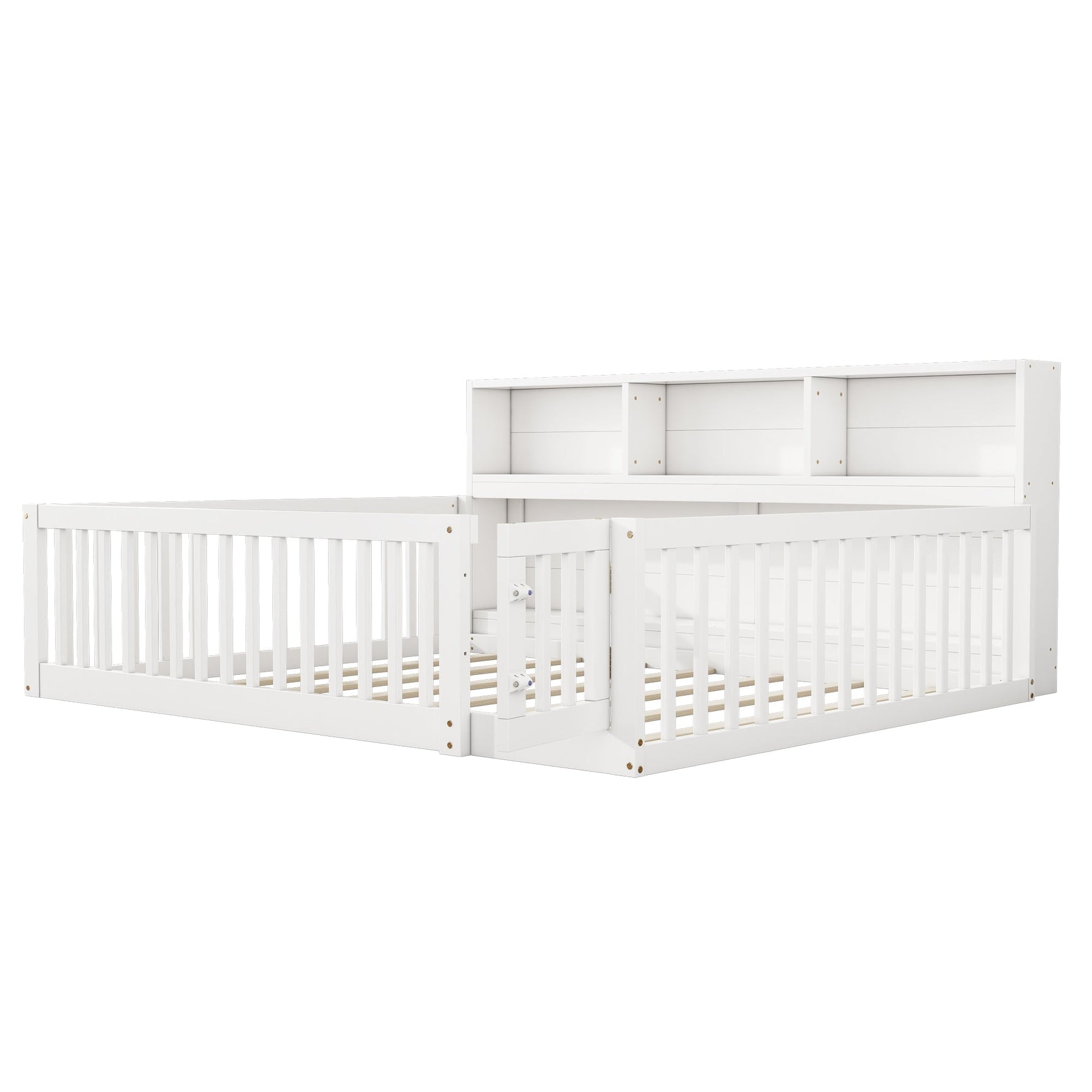 Daybed Sofa Bed 140x200cm Storage Compartment Slatted Base Pine Wood White