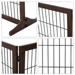 Dog Gate, Freestanding, Pinewood, Brown