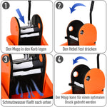 Cleaning Trolley, 36L Bucket & Wringer, Black/Orange