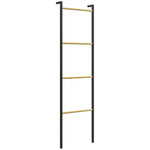 Towel Ladder, 4 Bars, Space Saving, Steel Black