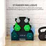 Dumbbell Set 6 Dumbbells with Stand Metal