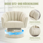 Swivel Chair 360° Ergonomic Cushions Modern Design Beige