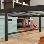 Storage Bed 90x200cm with USB & LED Lighting, Metal Frame