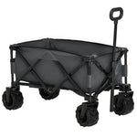 Handcart, Foldable 360° Garden Cart with Telescopic Handle, Grey