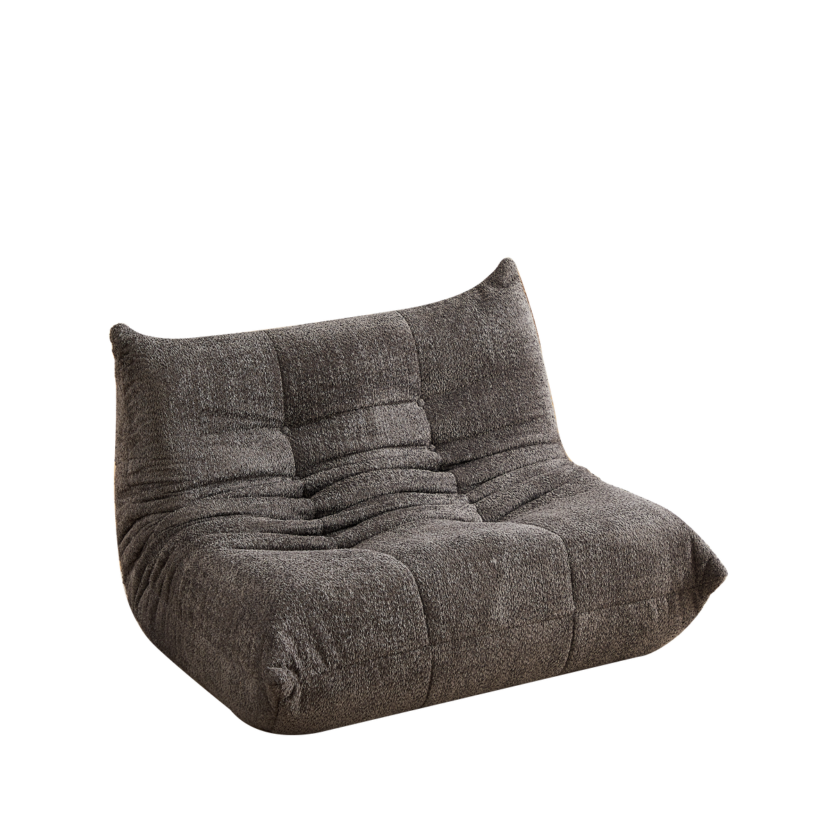 Chenille Togo Two-Seater Sofa with Memory Foam and High-Density Elastic Foam, Chenille Fabric