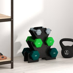 Dumbbell Set 6 Dumbbells with Stand Metal