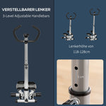 Stepper Exercise Bike with Handlebar, LCD Screen, Adjustable Speed