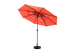 Outdoor Umbrella, 14.8 Ft Double Sided Rectangular Large with Crank, Orange