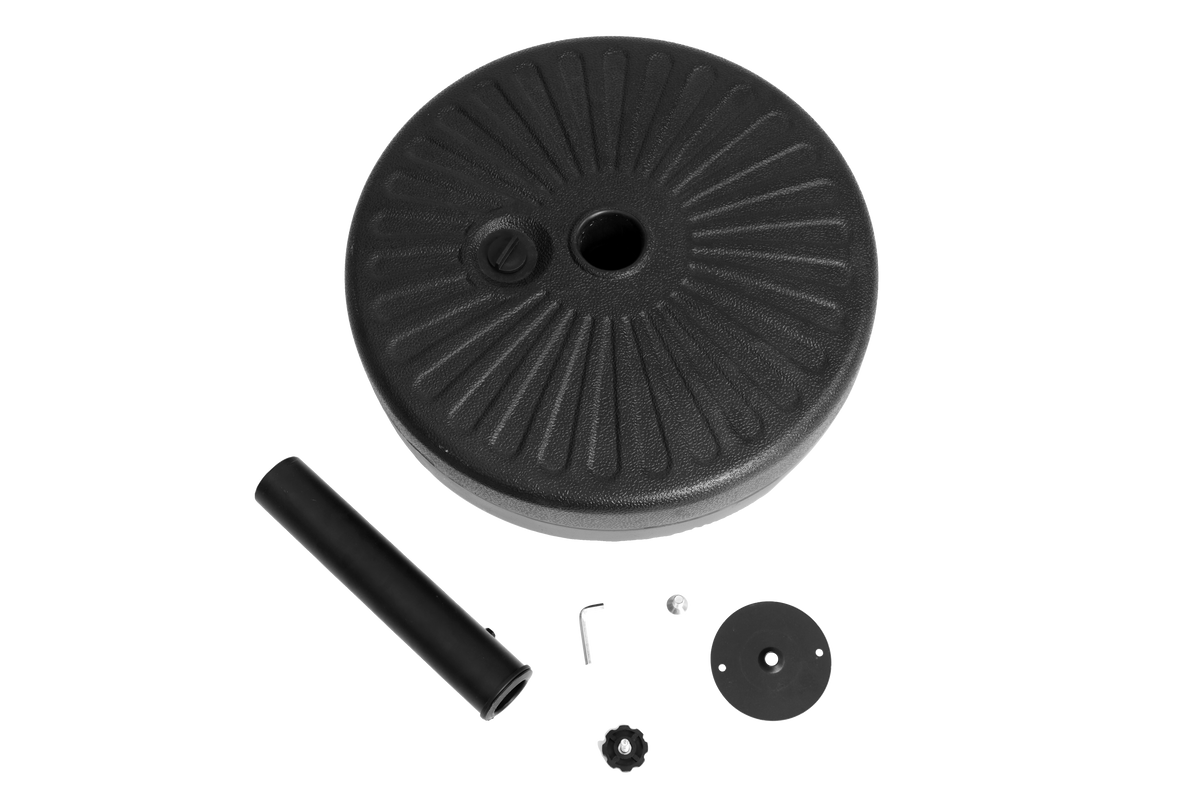 Umbrella Base, Water/Sand Filled Round, Black