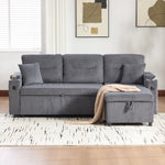 Modern 3-Seater Sofa with Storage, Cup Holders and USB-C Charging, Corduroy