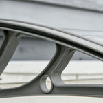 Canopy for front door 100 x 75 cm pent arch aluminum and polycarbonate silver