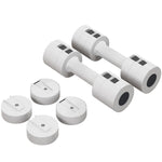 Dumbbells, Adjustable Weight, Plastic White
