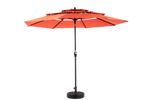 Outdoor Umbrella, 14.8 Ft Double Sided Rectangular Large with Crank, Orange