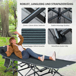 Sun Lounger Folding with Pillow, Storage Bag, Metal and Oxford Fabric, Grey