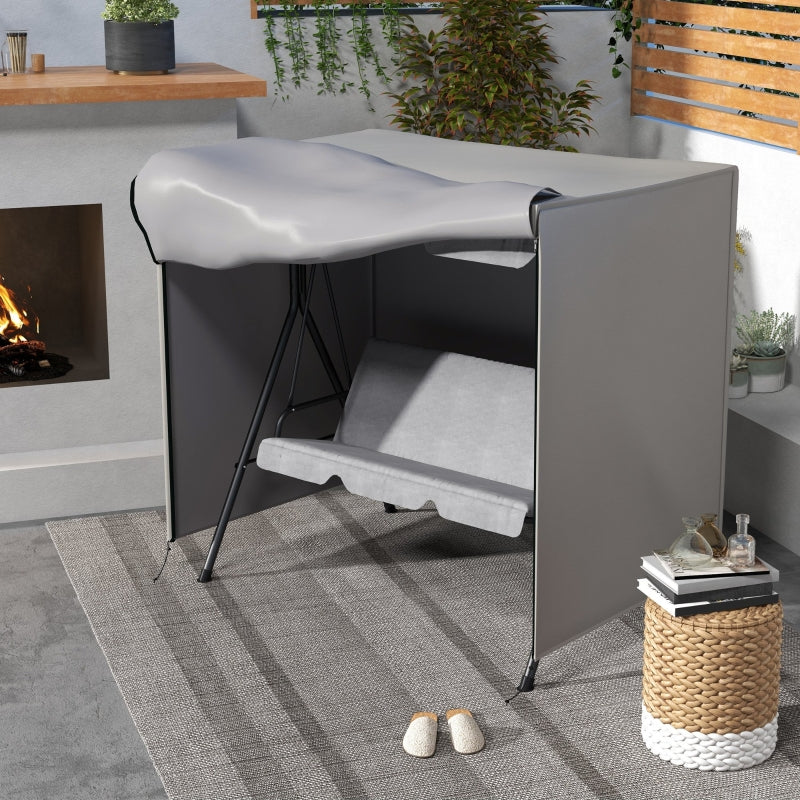 Garden Swing Cover, Waterproof Sun Protection, Oxford Fabric Grey