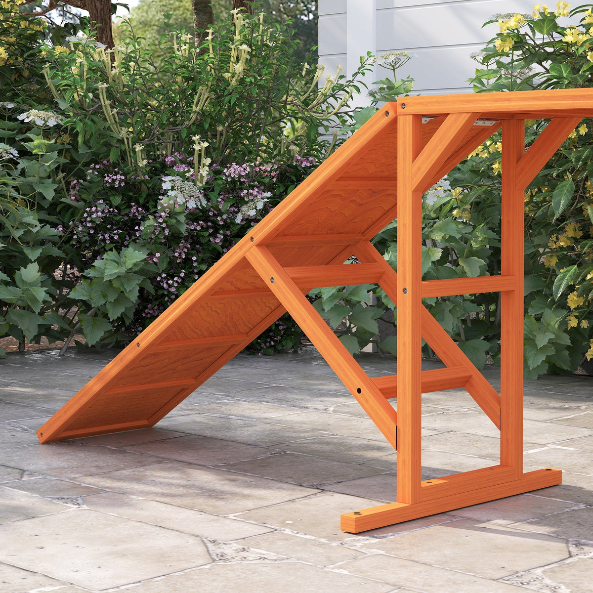 Dog Agility Bridge, Non-Slip Surface, Orange