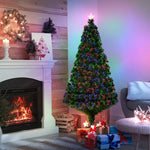 Artificial Christmas Tree 150cm, LED Lights & 180 Tips, Green