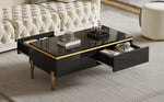 High-Gloss Coffee Table Multifunctional Side Table 100x50x36cm