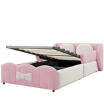 Children's Upholstered Bed 90x200 Hydraulic Storage, Velvet