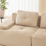Boneless Modular Sofa Deep Seat Sleeper - Corduroy Beige