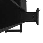 TV Cabinet 200cm Marble Look, Black
