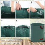 Garden Bag 3x272L Waterproof with Handles, Leaf, UV Protection, Wood